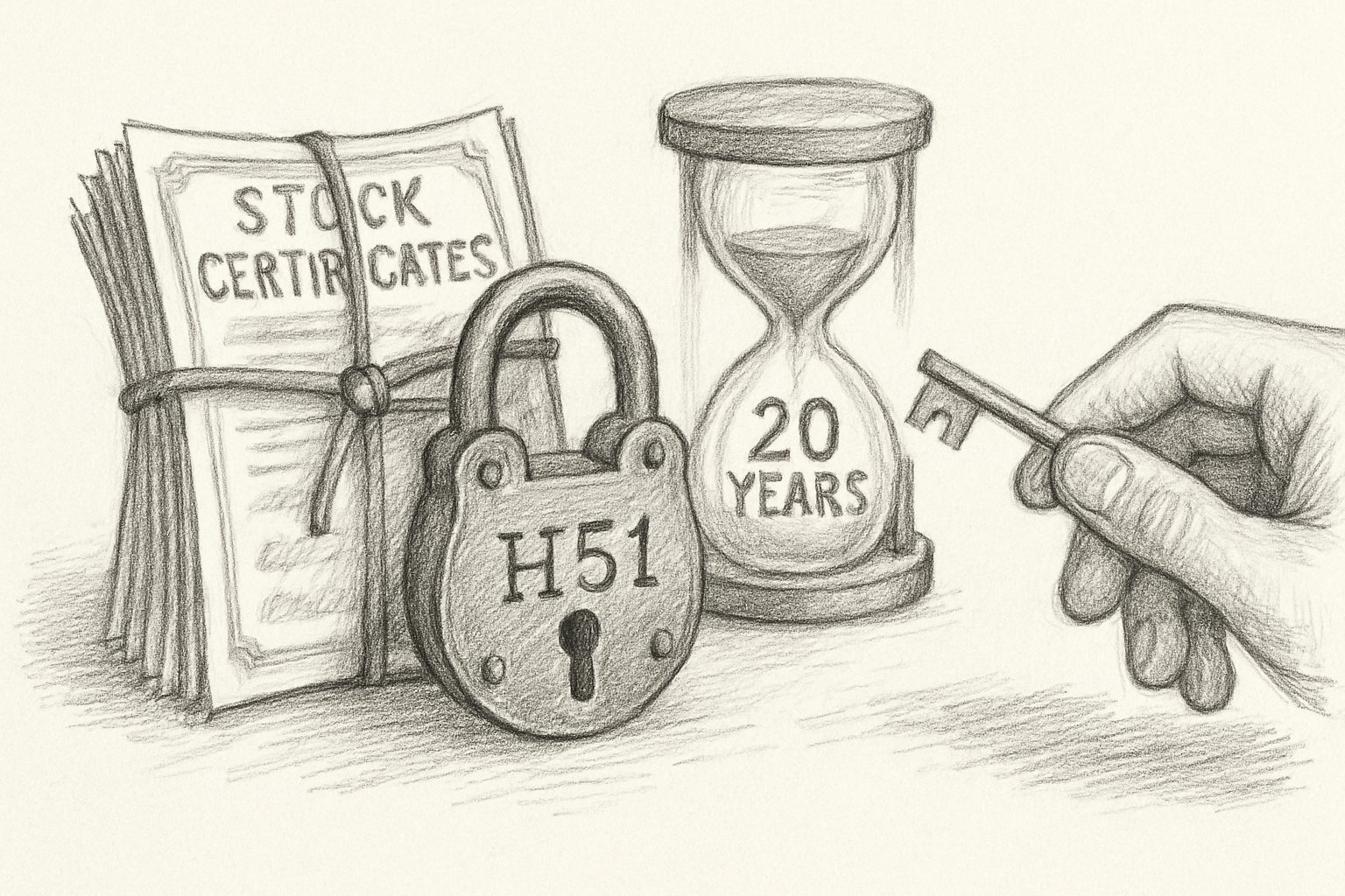 H51というロックアップの持株会社が売り手を消す錠前であることを理解させる