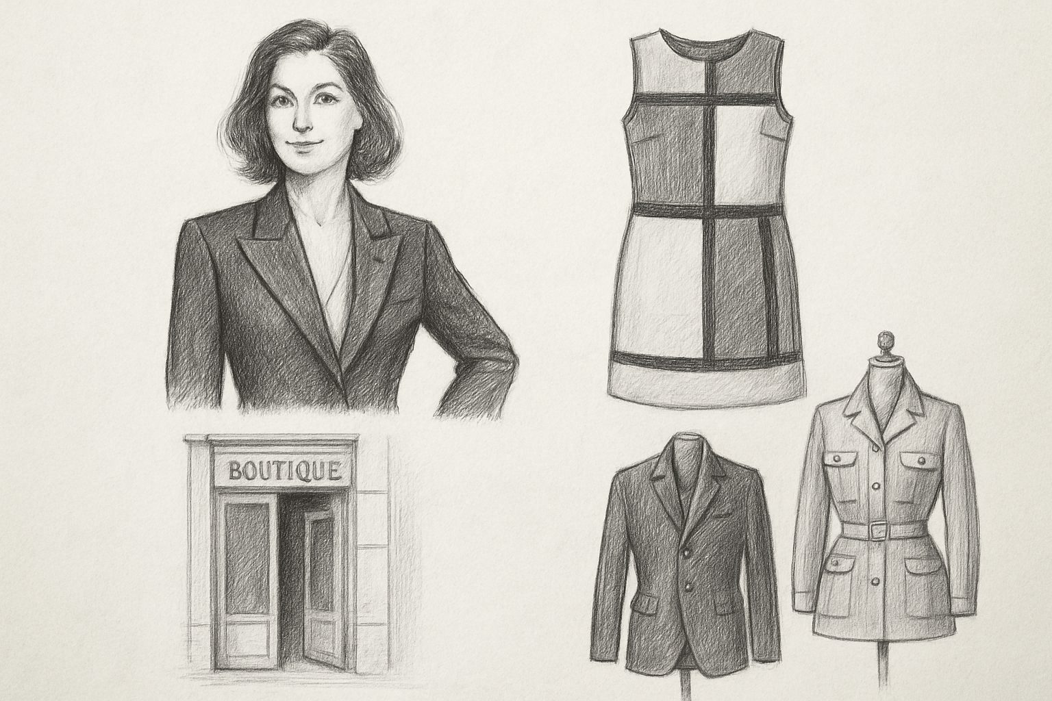 男性の権力の記号を女性へ手渡し、絵画や既製服を通じて贅を街へ開いた思想の核を理解させる