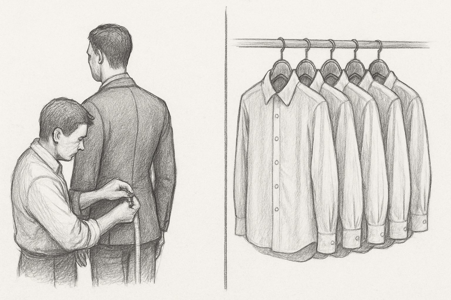オートクチュール（一人の体に合わせた一点物）とプレタポルテ（標準サイズの既製服）の作り方の根本的な違いを理解させる
