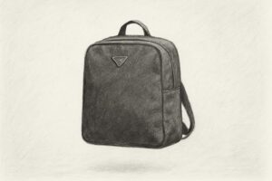 高級品の記号を一切まとわない黒いナイロンのリュックが、それでも最高級品として扱われた落差を体感させる
