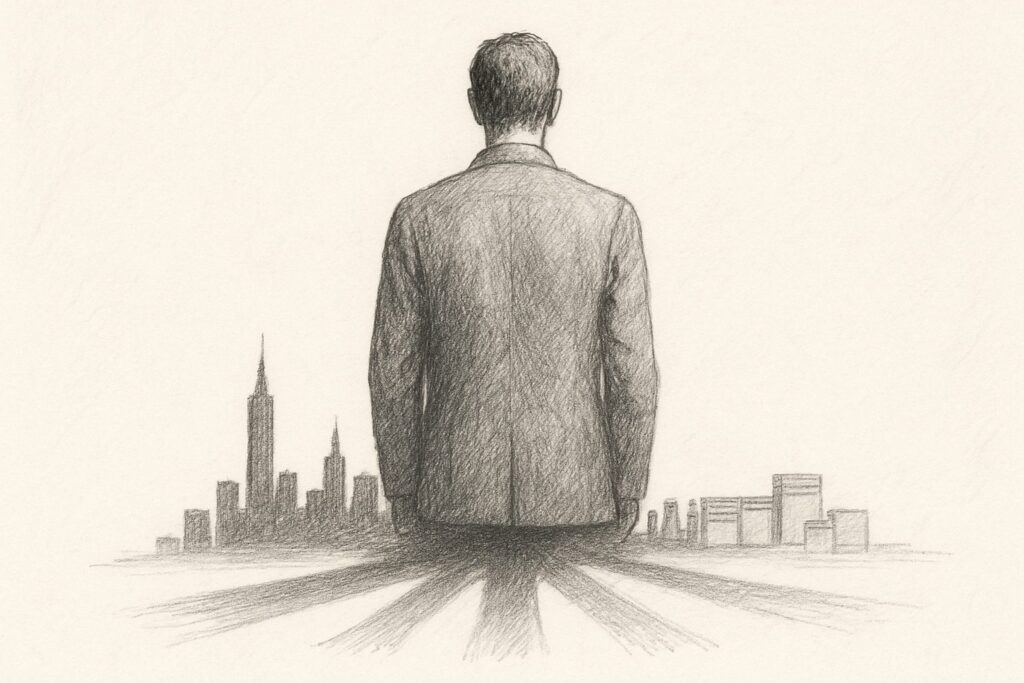 アルマーニの歴史が、ほぼ一人の人間の意思で貫かれた「作者＝経営者」の物語であることを理解させる