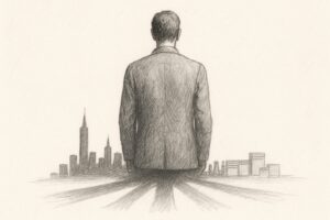 アルマーニの歴史が、ほぼ一人の人間の意思で貫かれた「作者＝経営者」の物語であることを理解させる