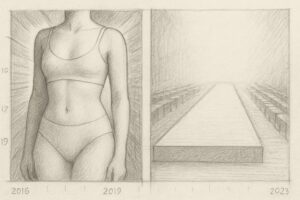 Calvin Kleinの歴史が、服の意匠ではなく『身体を見せる広告』と『沈黙したランウェイ』という落差の上に成り立っていることを理解させる
