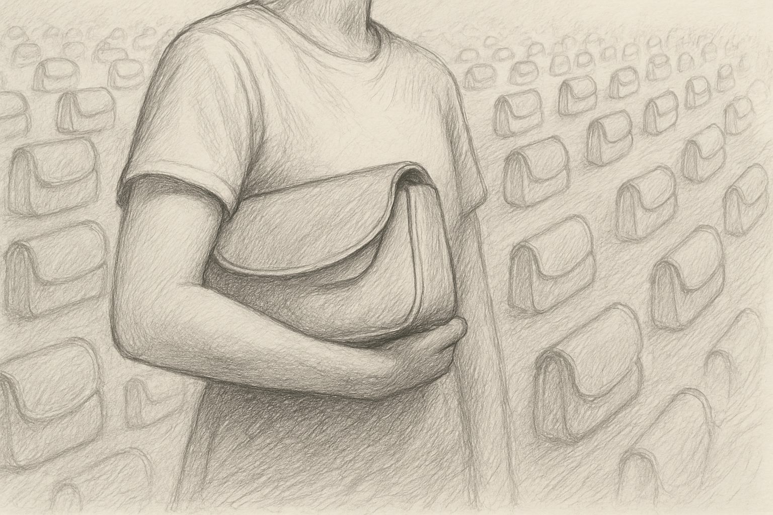 バゲットが「It bag」という概念を生み、バッグが道具から物語る存在・集める対象へ変わったことを象徴させる。