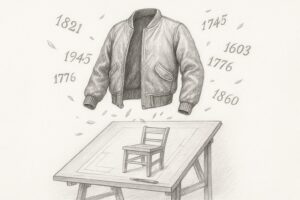 ファッション教育を経ずに複数の名門メゾンを渡り歩いた独学者という逆説を、一枚で予感させる