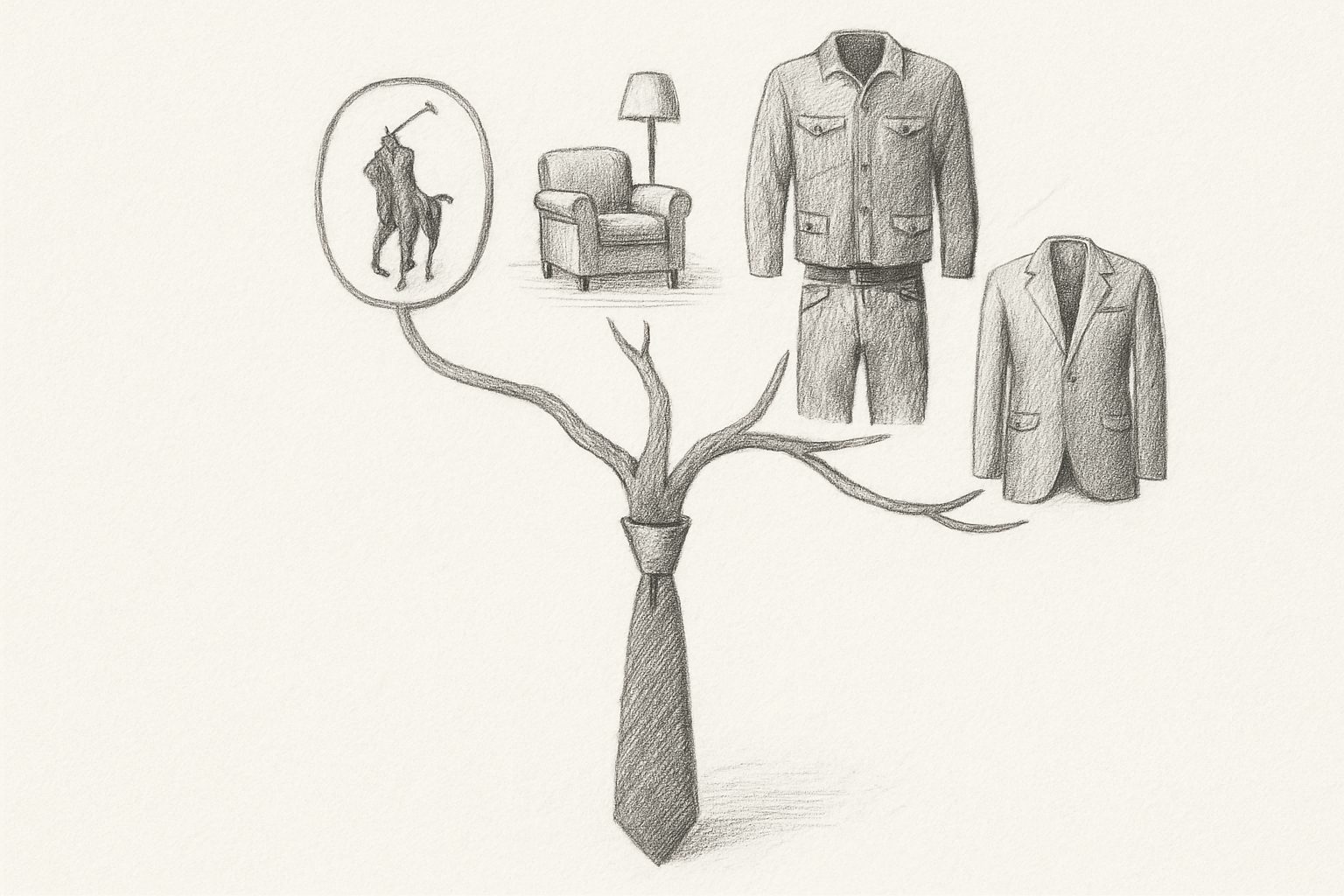 一本のネクタイから始まった事業が、衣服を越えて住まい・労働の神話・貴族的ラグジュアリーまで束ねる一つの世界観へ拡張したことを理解させる
